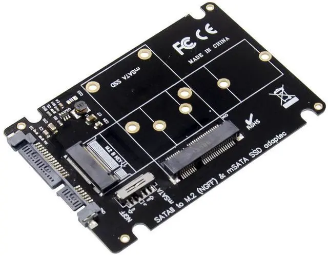 Alt view image 2 of 7 - JVFYI 2.5-inch SATA III to M.2 B & mSATA SSD Adapter