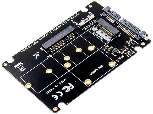 Alt view image 4 of 7 - JVFYI 2.5-inch SATA III to M.2 B & mSATA SSD Adapter