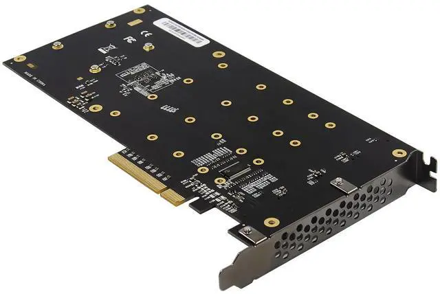 Alt view image 6 of 7 - JVFYI PCIe x8 PEX8724 4-Port M.2 NVMe SSD Adapter