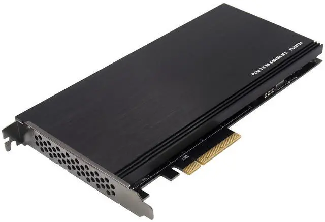 Alt view image 2 of 7 - JVFYI PCIe x8 PEX8724 4-Port M.2 NVMe SSD Adapter