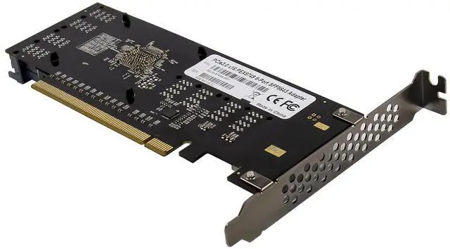 Alt view image 6 of 7 - JVFYI PCIe x16 PEX8749 8-Port SFF8643 Adapter