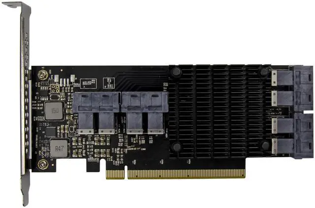 Main image of JVFYI PCIe x16 PEX8749 8-Port SFF8643 Adapter