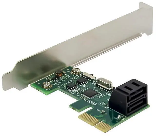Alt view image 4 of 7 - JVFYI PCIe ASM1061 SATAIII 2-Channel Expansion card