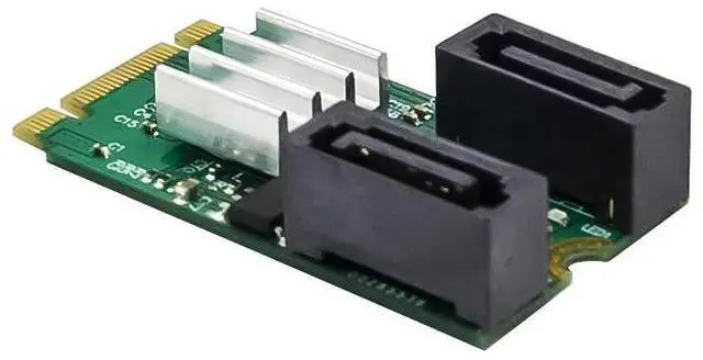 Alt view image 4 of 7 - JVFYI M.2 B+M ASM1061 2-Port SATA 6G Expansion Card