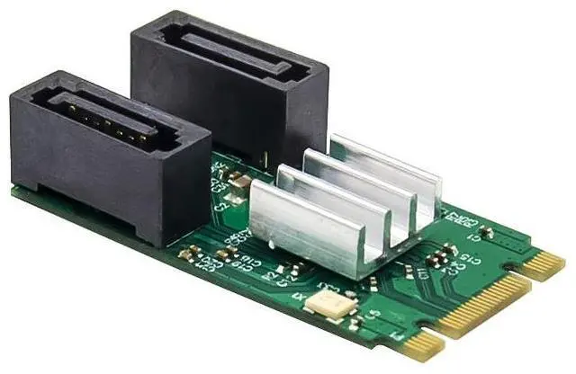 Alt view image 3 of 7 - JVFYI M.2 B+M ASM1061 2-Port SATA 6G Expansion Card