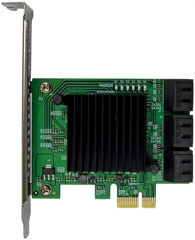 Alt view image 4 of 7 - JVFYI PCIe 88SE9215 6-Port SATA 6Gbps Expansion CARD