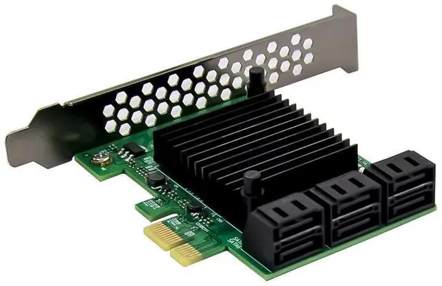 Alt view image 3 of 7 - JVFYI PCIe 88SE9215 6-Port SATA 6Gbps Expansion CARD