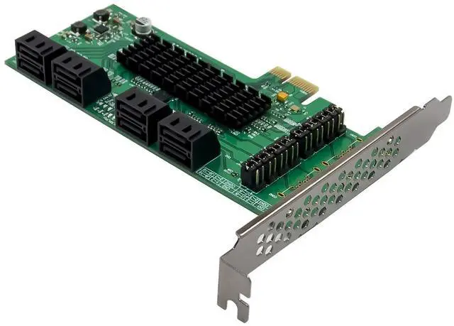 Alt view image 2 of 7 - JVFYI PCIe 8-Port SATA 6Gbps Expansion CARD