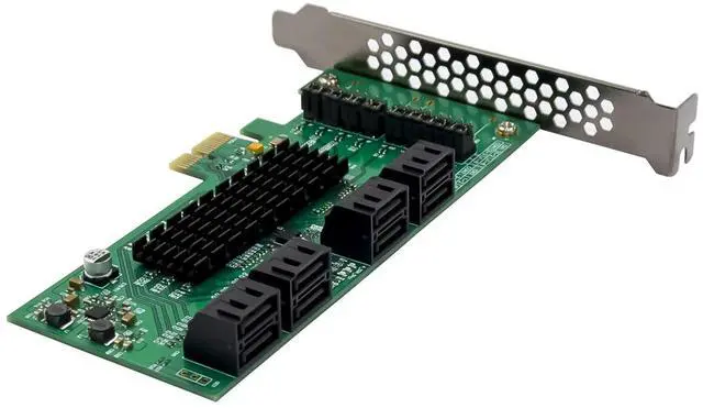Alt view image 3 of 7 - JVFYI PCIe 8-Port SATA 6Gbps Expansion CARD