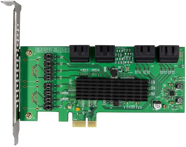 Alt view image 4 of 7 - JVFYI PCIe 8-Port SATA 6Gbps Expansion CARD