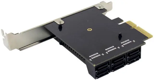 Alt view image 5 of 7 - JVFYI PCIe ASM1166 SATAIII 6-Channel Expansion card