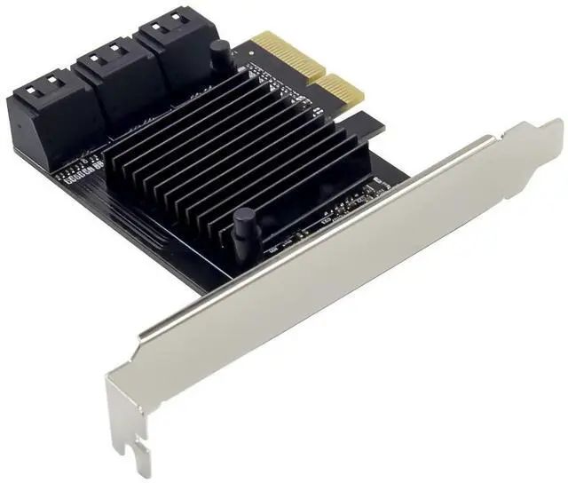Alt view image 2 of 7 - JVFYI PCIe ASM1166 SATAIII 6-Channel Expansion card