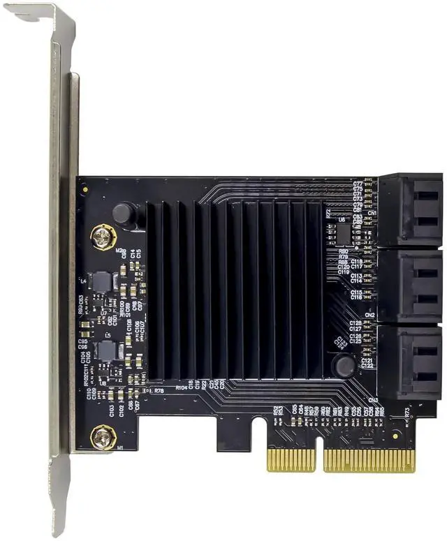 Alt view image 4 of 7 - JVFYI PCIe ASM1166 SATAIII 6-Channel Expansion card
