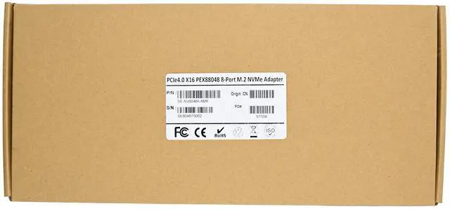 Alt view image 7 of 7 - JVFYI PCIe4.0 x16 PEX88048 8-Port M.2 NVMe SSD Adapter