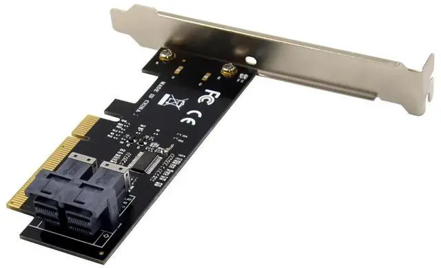 Alt view image 4 of 7 - JVFYI PCIe x8 to 2-Port U.2 SFF8643 SSD Adapter