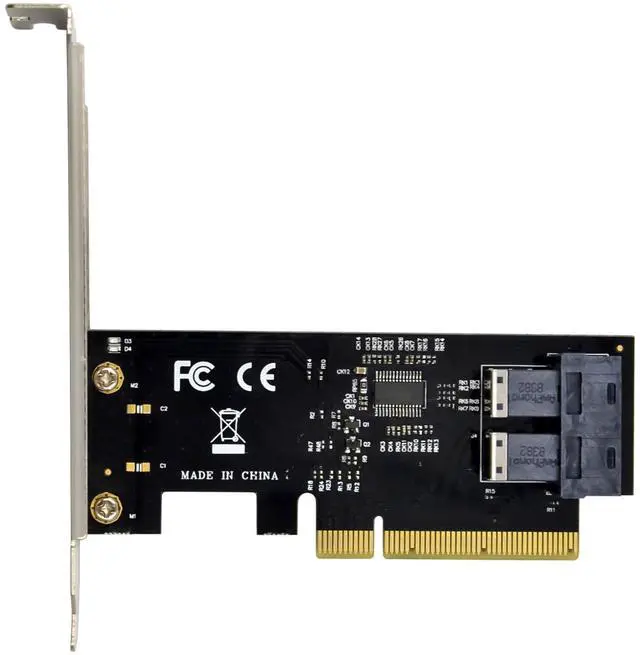 Alt view image 5 of 7 - JVFYI PCIe x8 to 2-Port U.2 SFF8643 SSD Adapter