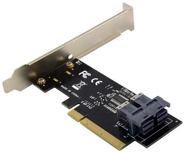 Alt view image 3 of 7 - JVFYI PCIe x8 to 2-Port U.2 SFF8643 SSD Adapter