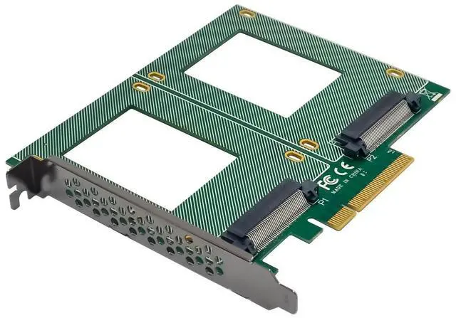 Main image of JVFYI PCIe x8 to 2-Port U.2 SFF8639 2.5-inch SSD Adapter