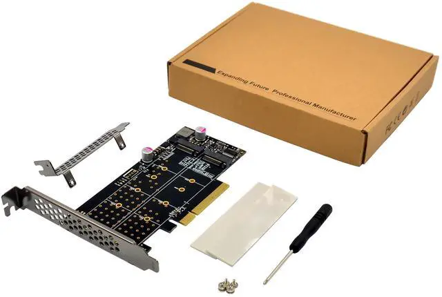 Main image of JVFYI PCIe x8 2-Port Hyper M.2 NVMe SSD Adapter