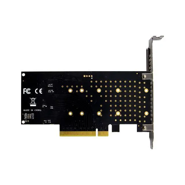 Alt view image 5 of 7 - JVFYI PCIe x8 2-Port Hyper M.2 NVMe SSD Adapter