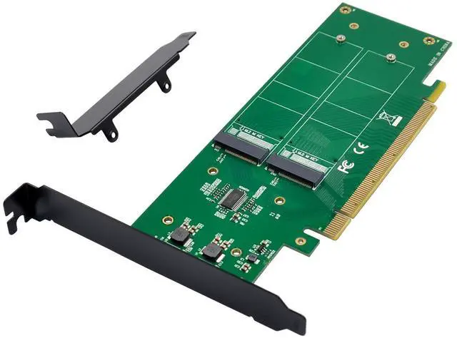 Alt view image 2 of 7 - JVFYI PCIe x16 Hyper 4-PORT M.2 NVMe SSD Adapter