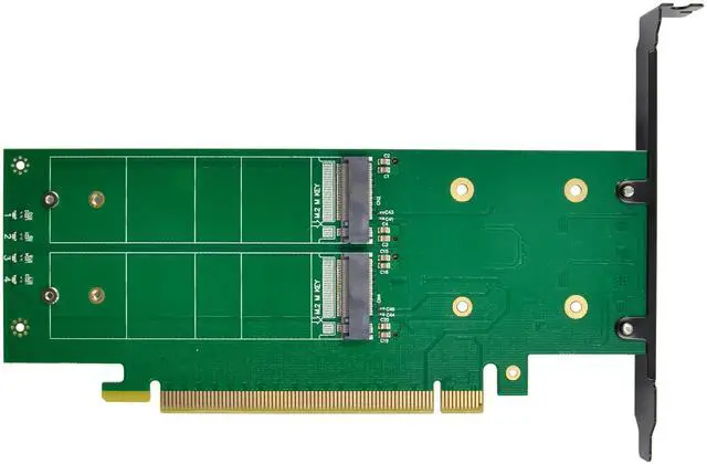 Alt view image 5 of 7 - JVFYI PCIe x16 Hyper 4-PORT M.2 NVMe SSD Adapter