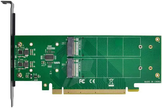 Alt view image 4 of 7 - JVFYI PCIe x16 Hyper 4-PORT M.2 NVMe SSD Adapter