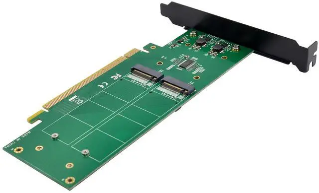 Alt view image 3 of 7 - JVFYI PCIe x16 Hyper 4-PORT M.2 NVMe SSD Adapter