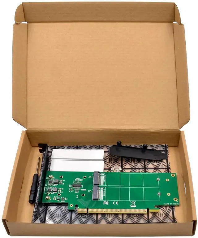 Alt view image 7 of 7 - JVFYI PCIe x16 Hyper 4-PORT M.2 NVMe SSD Adapter