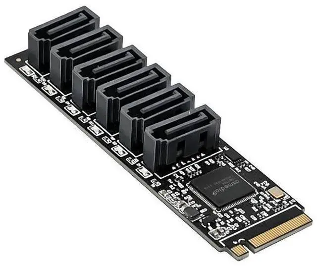 Alt view image 2 of 7 - JVFYI M.2 ASM1166 SATAIII 6-Channel Expansion card