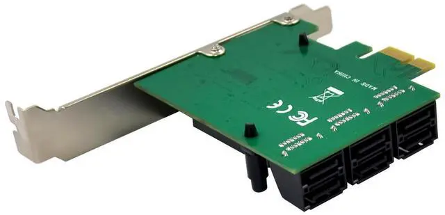 Alt view image 6 of 7 - JVFYI PCIe ASM1061&JMB575 SATAIII 6-Port Expansion card