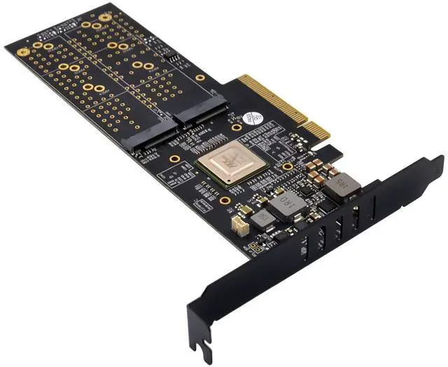 Main image of JVFYI PCIe x8 PEX8747 4-Port M.2 NVMe SSD Adapter