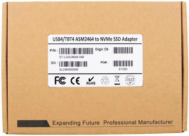 Alt view image 7 of 7 - JVFYI USB4 TO ASM2464 NVMe SSD Adapter