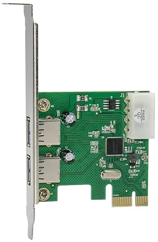 Alt view image 3 of 7 - JVFYI PCIe x1 ASM1042A 2-Ports USB 3.0 Card