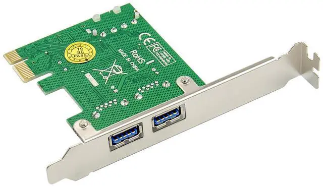 Alt view image 6 of 7 - JVFYI PCIe x1 ASM1042A 2-Ports USB 3.0 Card