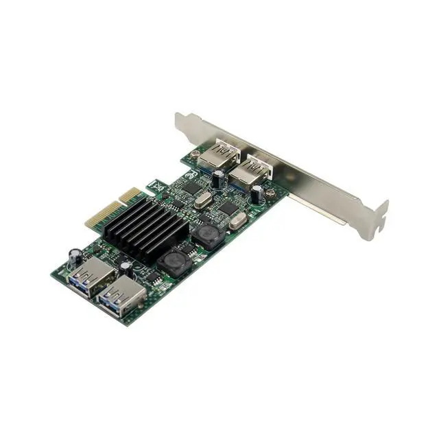 Alt view image 4 of 7 - JVFYI PCIe X4 uPD720202 4-port USB3.0 Expansion card
