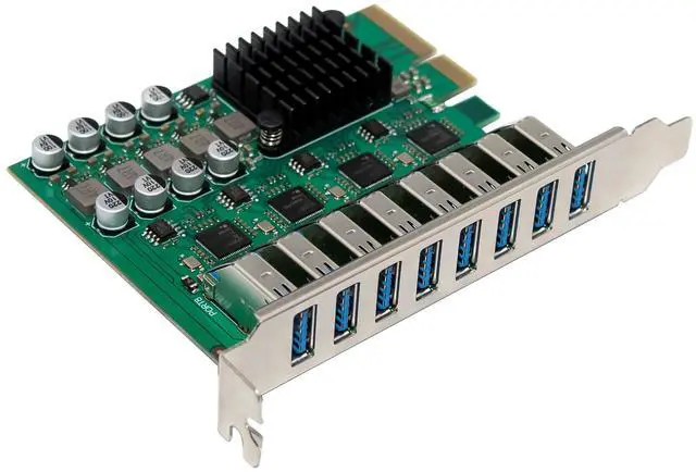 Alt view image 4 of 7 - JVFYI PCIe X4 NEC720201 4CH 8-USB3.0 Expansion Card