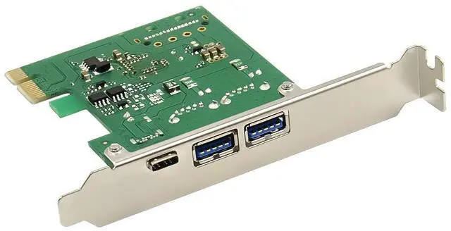 Alt view image 6 of 7 - JVFYI PCIe X1 VL805 USB3.0 Card 2A1C