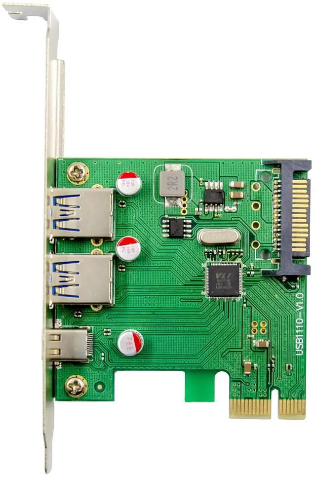 Alt view image 4 of 7 - JVFYI PCIe X1 VL805 USB3.0 Card 2A1C