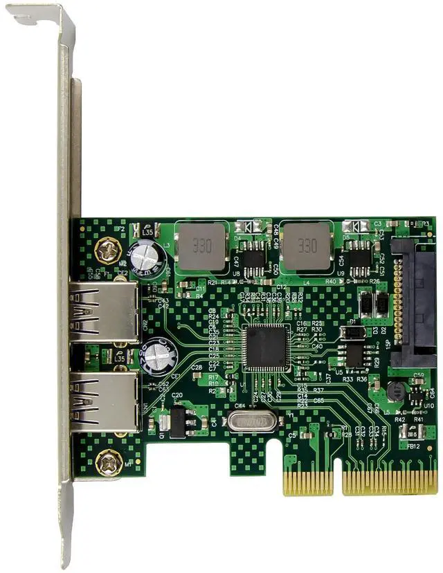 Alt view image 5 of 7 - JVFYI PCIe USB3.1 10GbpsType A 2Ports Card