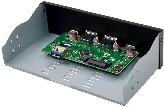 Alt view image 4 of 7 - JVFYI 5.25in Front Panel Type VL820 USB3.1 2A2C 10Gbps Adapter