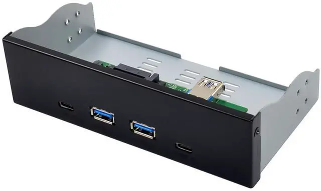 Alt view image 2 of 7 - JVFYI 5.25in Front Panel Type VL820 USB3.1 2A2C 10Gbps Adapter