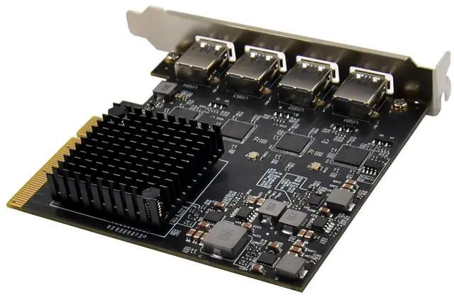 Alt view image 3 of 7 - JVFYI PCIe X8 ASM3142 4CH 10Gbps USB3.1-A Card