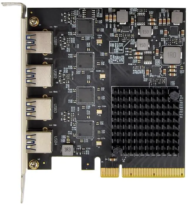 Alt view image 4 of 7 - JVFYI PCIe X8 ASM3142 4CH 10Gbps USB3.1-A Card