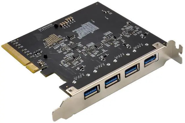 Alt view image 7 of 7 - JVFYI PCIe X8 ASM3142 4CH 10Gbps USB3.1-A Card