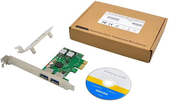 Alt view image 6 of 7 - JVFYI PCI Express D720200 2-Port USB 3.0 Card Self-powered