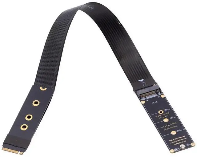 Alt view image 2 of 6 - JVFYI M-Key NVME Male to Female Extension PCI Express Cable 30cm PCI-E 4.0 for Mainboard SSD 2230/2242/2260/2280
