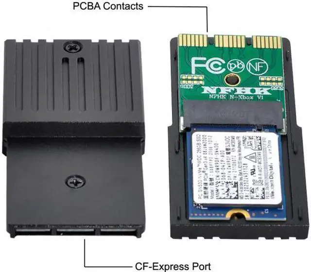 Alt view image 3 of 7 - JVFYI CF-Express Type-B to M.2 NVMe 2230 M-Key Adapter CFE for XBOX Series X S CH SN530 SSD PCIe4.0 Expansion Memory Card