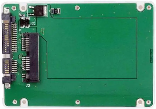 Alt view image 3 of 7 - JVFYI SA-098 1.8" Micro SATA 16pin SSD to 2.5" SATA 22pin 7+15 hard disk case Enclosure White 7mm height