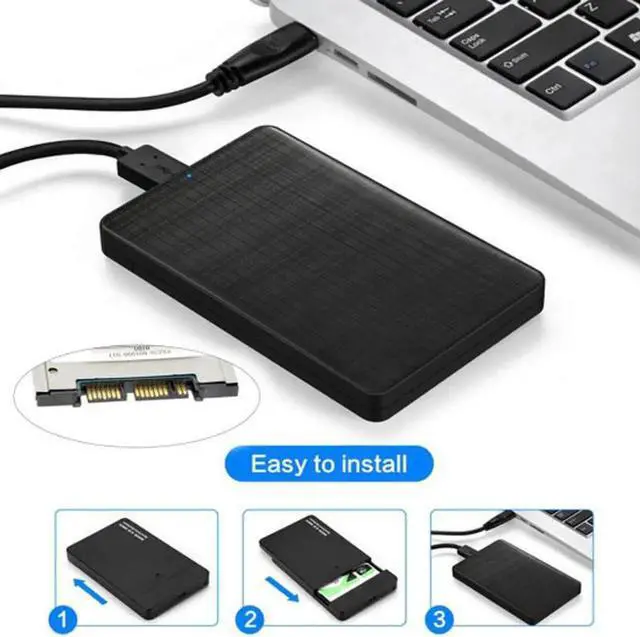 Alt view image 6 of 6 - JVFYI USB 3.1 Type-C USB-C to 1.8 inch Micro SATA 16pin 7+9 SSD to External Hard disk Enclosure